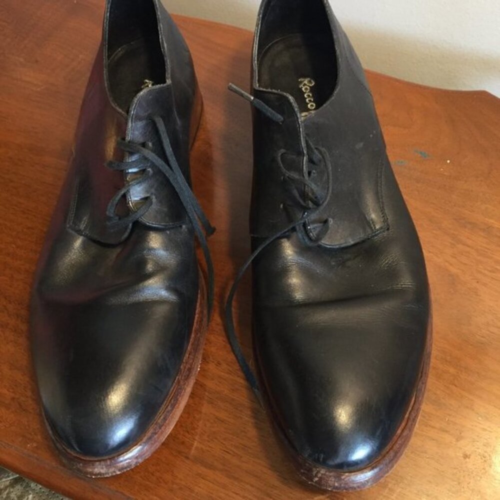 MENS ROCCO P LEATHER DRESS SHOES SIZE 425 - Picture 2 of 3